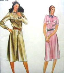 3611 70s LONGER BUTTON DOWN YOKE DRESS PATTERN 14